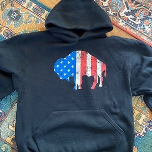 Black unisex Buffalo hoodie. Size M. No tags.